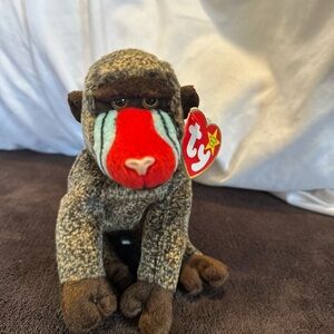 EUC 1999 “Cheeks” Limited Edition Ty Beanie Baby. Mandrill Money DOB 5/18/99